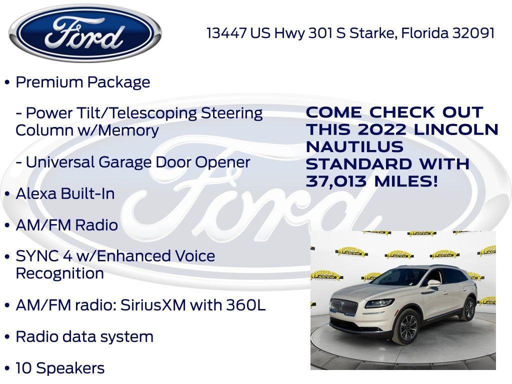 used 2022 Lincoln Nautilus car, priced at $27,293