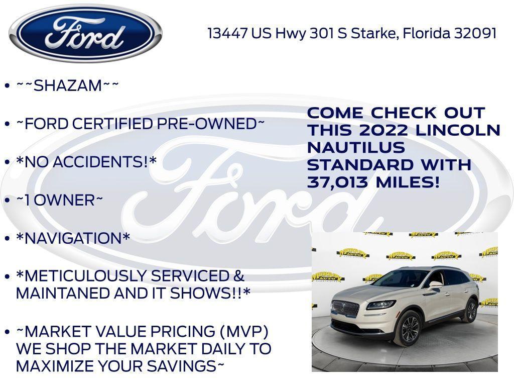 used 2022 Lincoln Nautilus car, priced at $27,293