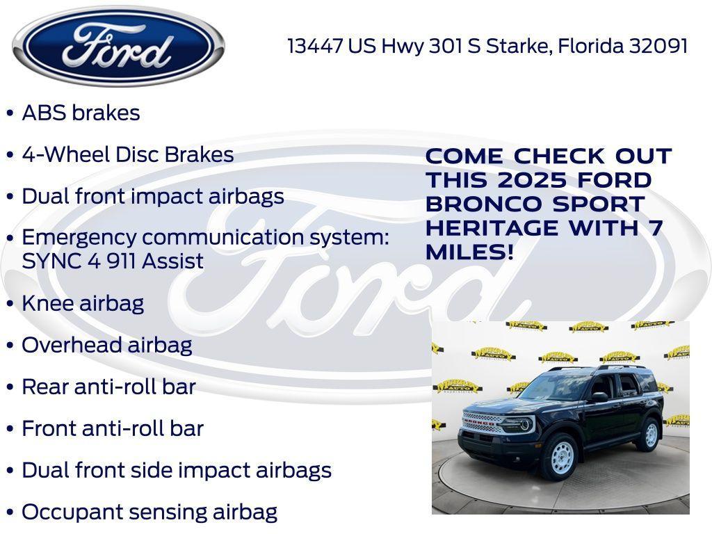 new 2025 Ford Bronco Sport car, priced at $31,999