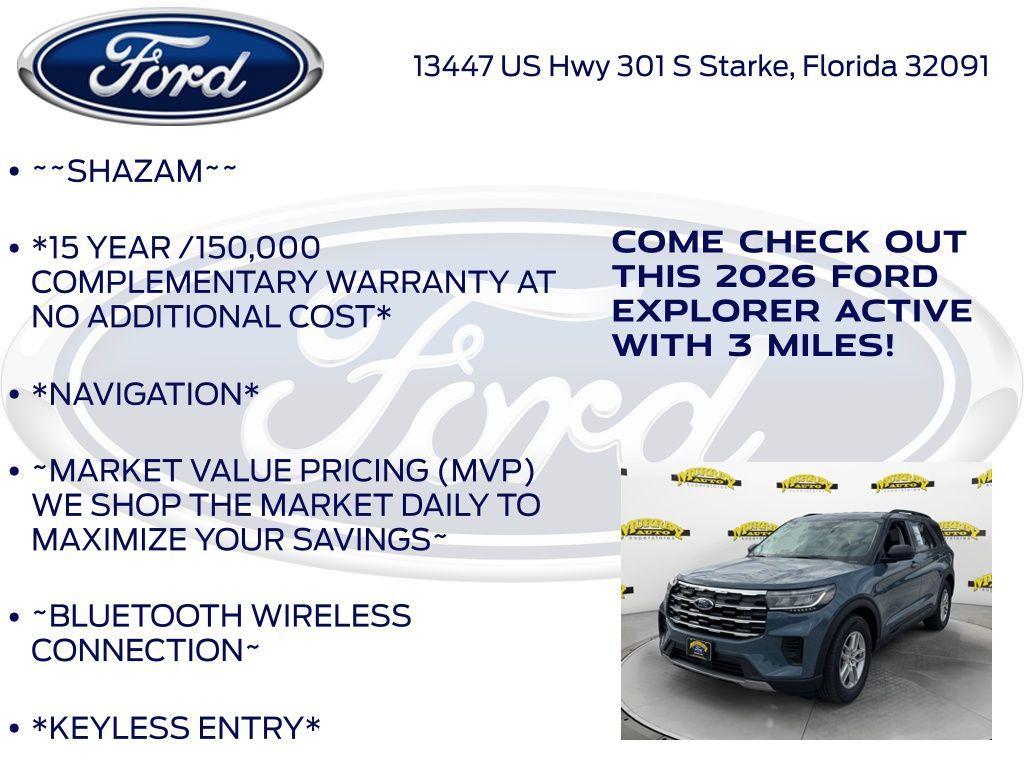 new 2026 Ford Explorer car, priced at $38,188