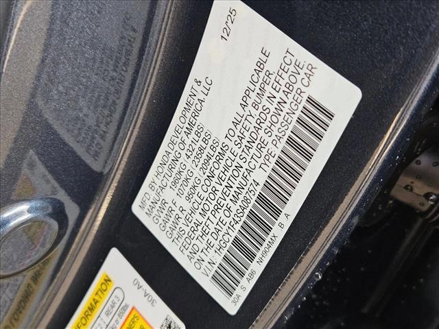 new 2025 Honda Accord car, priced at $30,419