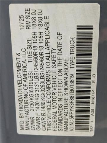 new 2026 Honda Ridgeline car, priced at $49,145