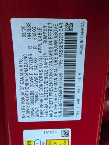 new 2026 Honda Civic car, priced at $26,735