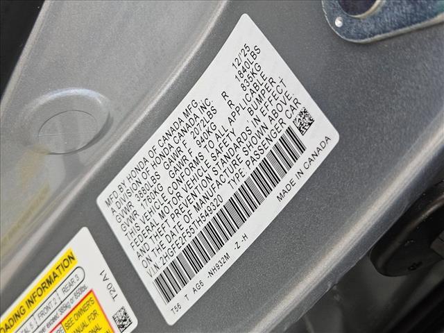 new 2026 Honda Civic car, priced at $26,640