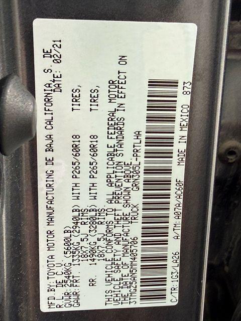 used 2021 Toyota Tacoma car, priced at $34,495