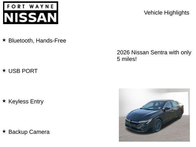 new 2026 Nissan Sentra car, priced at $22,981