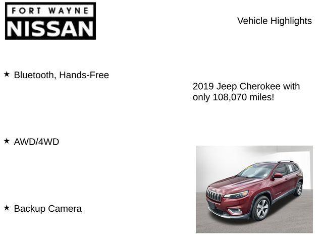 used 2019 Jeep Cherokee car, priced at $15,395
