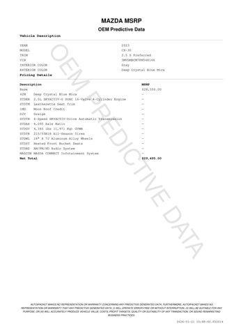 used 2023 Mazda CX-30 car, priced at $23,869