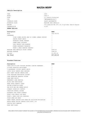 new 2026 Mazda CX-50 Hybrid car, priced at $35,906