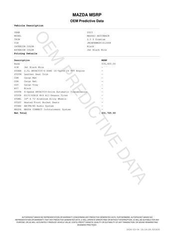 used 2023 Mazda Mazda3 car, priced at $24,971