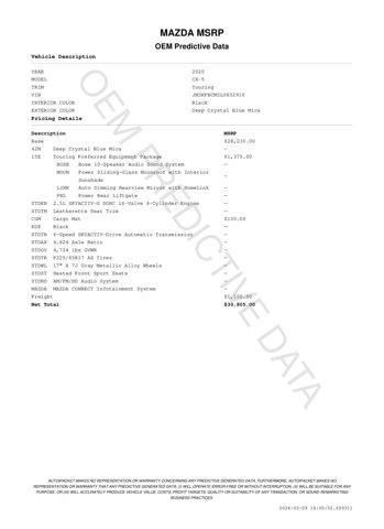 used 2020 Mazda CX-5 car, priced at $21,900