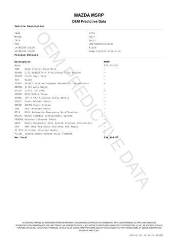 used 2018 Mazda CX-9 car, priced at $19,971