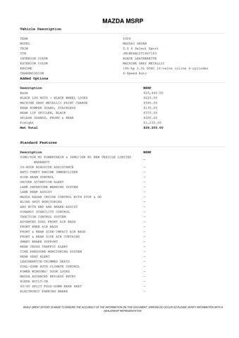 new 2026 Mazda Mazda3 car, priced at $26,191