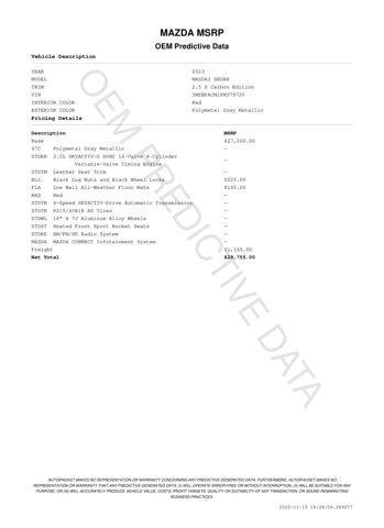 used 2023 Mazda Mazda3 car, priced at $21,671