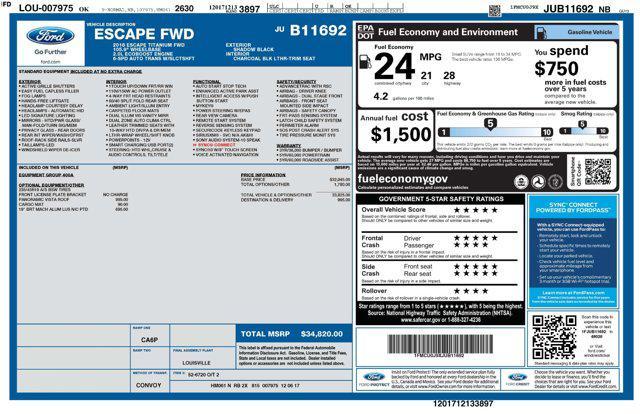 used 2018 Ford Escape car, priced at $15,323