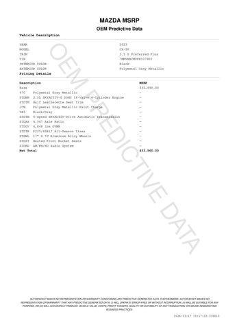 used 2023 Mazda CX-50 car, priced at $27,249