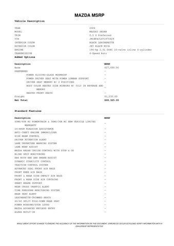 new 2026 Mazda Mazda3 car, priced at $27,648