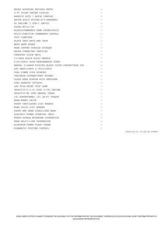 new 2026 Mazda MX-5 Miata car, priced at $32,404