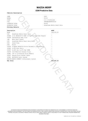 used 2023 Mazda CX-30 car, priced at $22,971