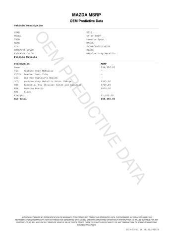 used 2025 Mazda CX-90 PHEV car, priced at $43,971