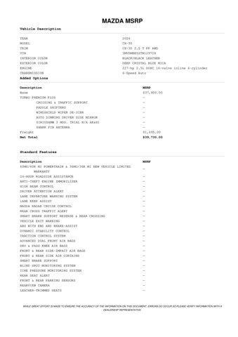 new 2026 Mazda CX-30 car, priced at $38,715