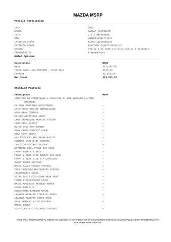 used 2025 Mazda Mazda3 car, priced at $25,829