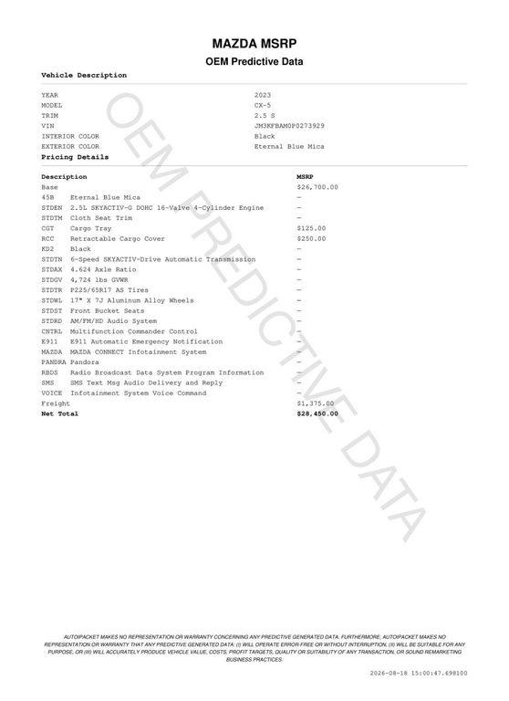 used 2023 Mazda CX-5 car, priced at $25,941