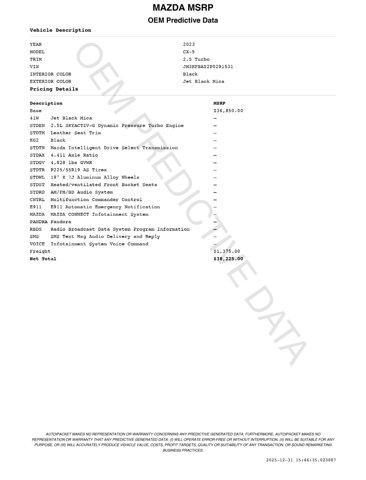 used 2023 Mazda CX-5 car, priced at $28,684