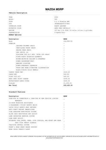 new 2026 Mazda CX-5 car, priced at $38,920