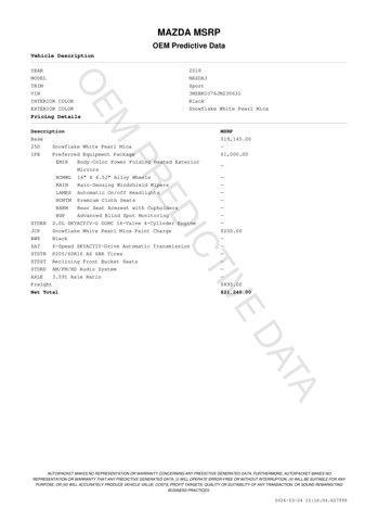 used 2018 Mazda Mazda3 car, priced at $13,771