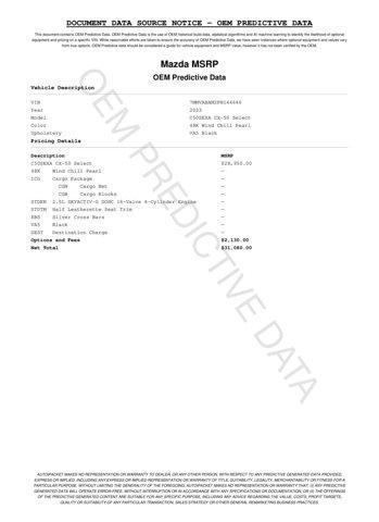 used 2023 Mazda CX-50 car, priced at $25,971