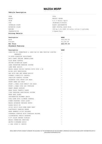 new 2026 Mazda Mazda3 car, priced at $26,039