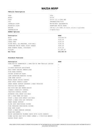 new 2026 Mazda CX-30 car, priced at $31,638