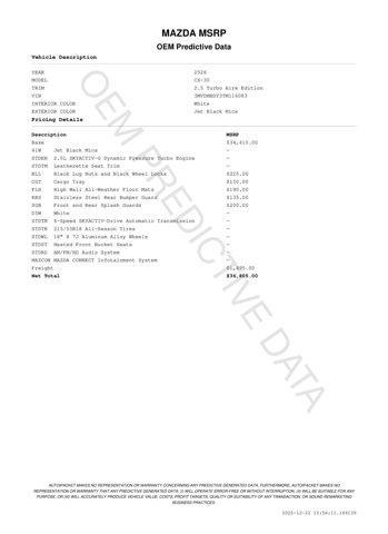 new 2026 Mazda CX-30 car, priced at $35,515