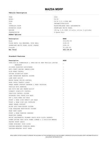 new 2026 Mazda CX-30 car, priced at $31,278