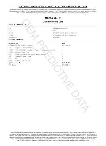 used 2023 Mazda CX-30 car, priced at $23,155