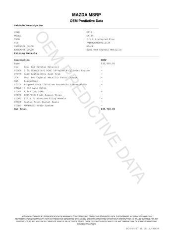 used 2023 Mazda CX-50 car, priced at $25,820