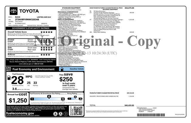 used 2022 Toyota RAV4 car, priced at $39,971