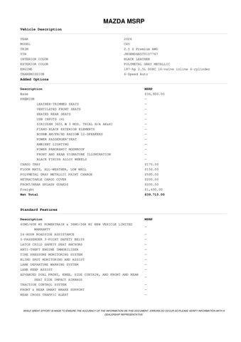 new 2026 Mazda CX-5 car, priced at $39,215