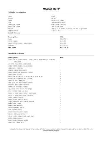 new 2026 Mazda CX-30 car, priced at $27,061