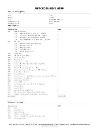 used 2020 Mercedes-Benz C-Class car, priced at $24,461