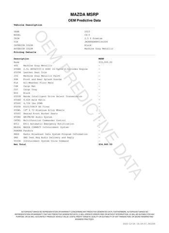 used 2023 Mazda CX-5 car, priced at $28,297