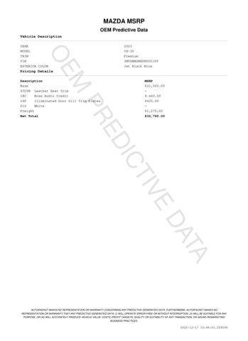 used 2023 Mazda CX-30 car, priced at $26,644