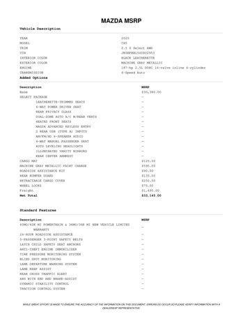 new 2025 Mazda CX-5 car, priced at $32,185