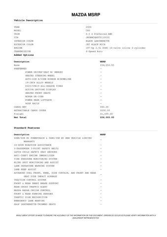 new 2026 Mazda CX-5 car, priced at $35,505