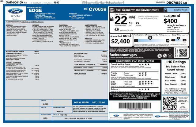 used 2013 Ford Edge car, priced at $9,400