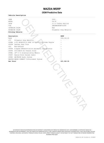 used 2025 Mazda CX-30 car, priced at $25,397