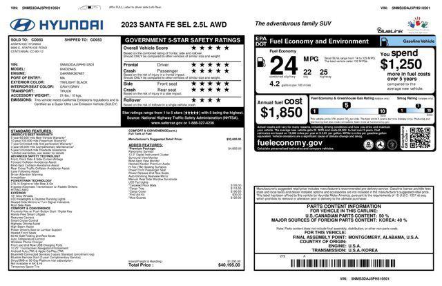 used 2023 Hyundai Santa Fe car, priced at $21,971