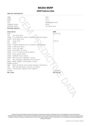 used 2023 Mazda CX-5 car, priced at $24,300