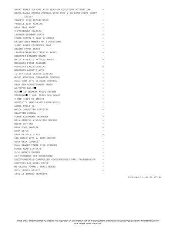 new 2025 Mazda CX-50 Hybrid car, priced at $40,698